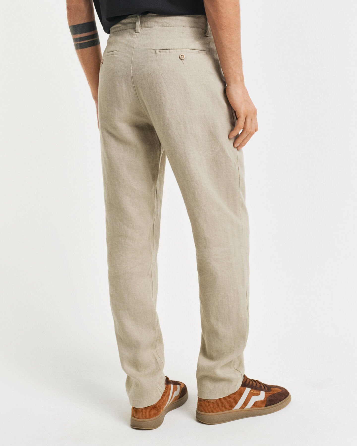 Relaxed Fit Linen Drawstring Pants