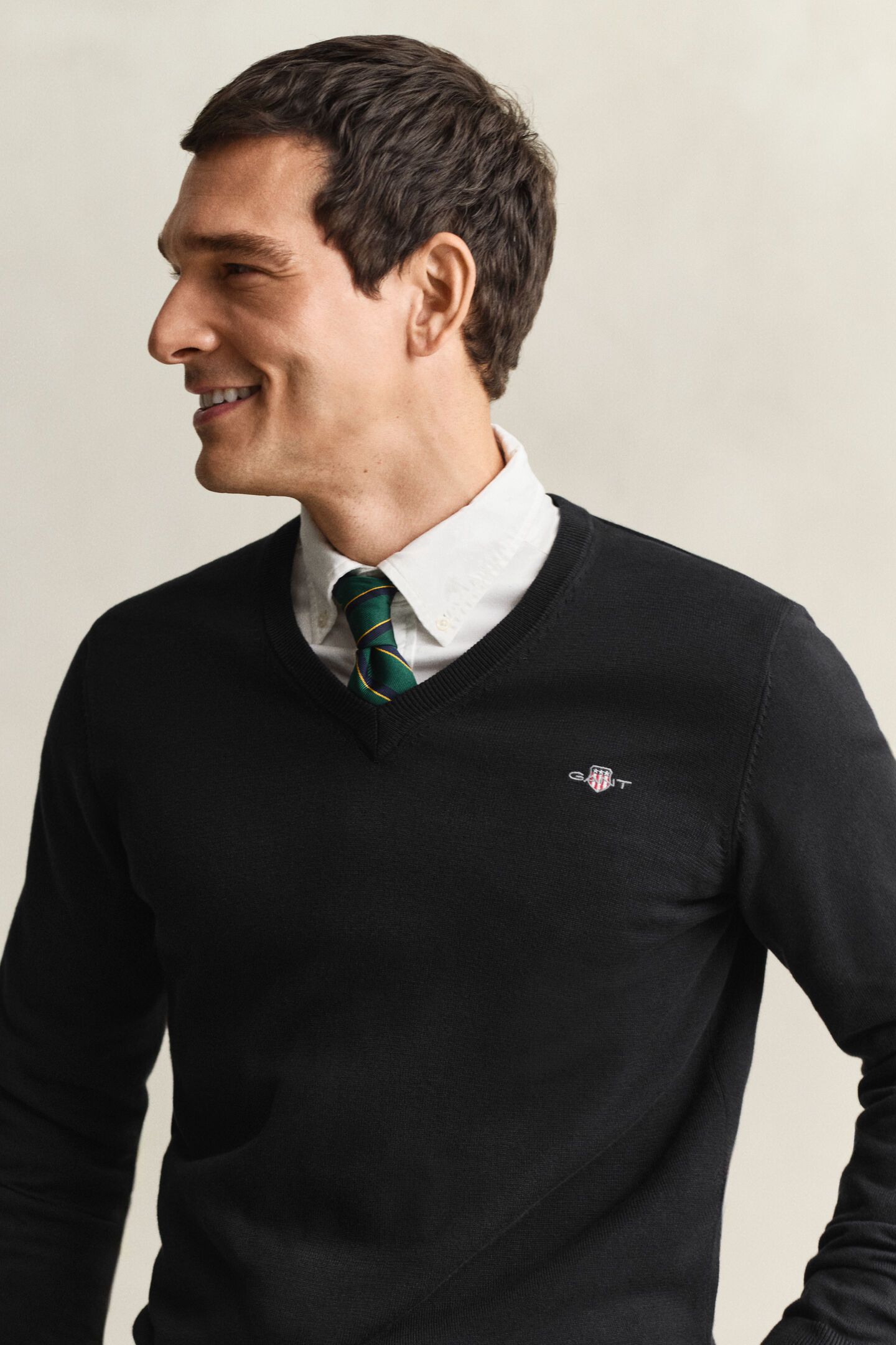 Classic Cotton V-Neck Sweater