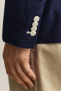 Textured Cotton Blend Suit Jacket