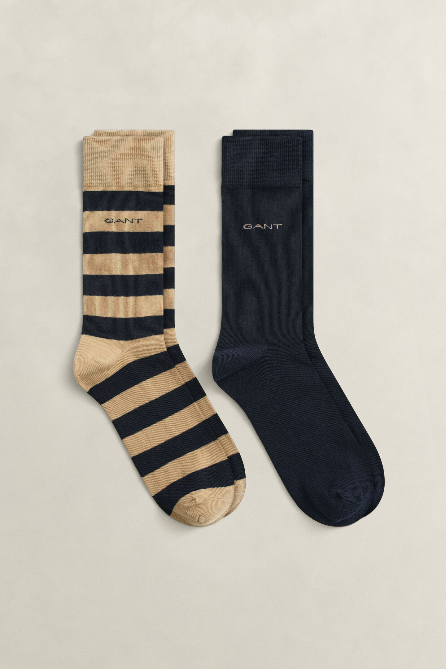 2-Pack Barstripe & Solid Socks