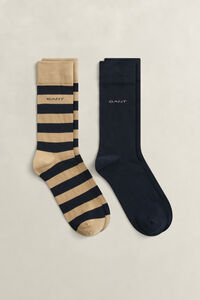 2-Pack Barstripe & Solid Socks