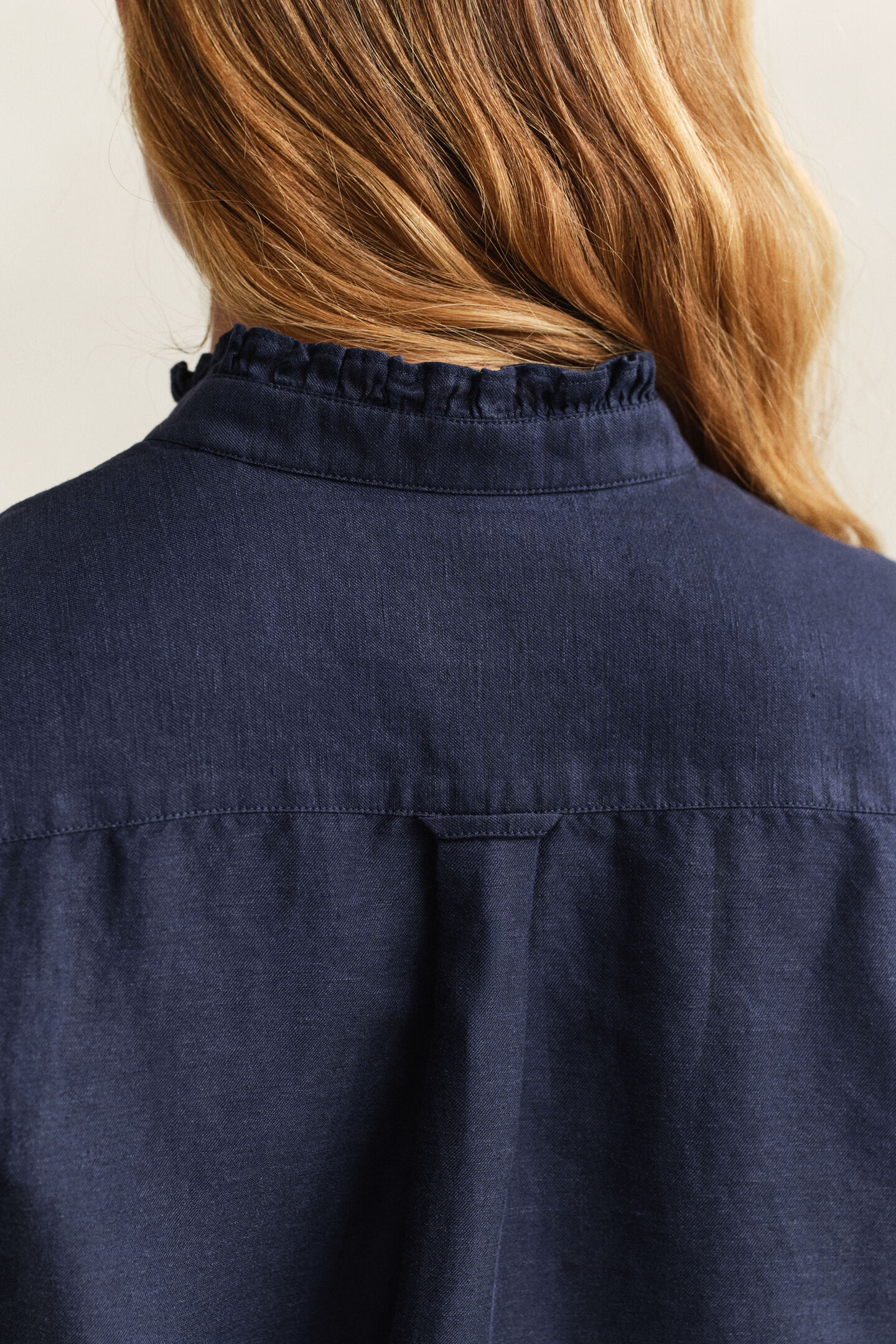 Frilly Linen Blend Blouse