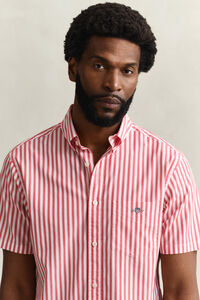 Striped Classic Poplin Short Sleeve Shirt