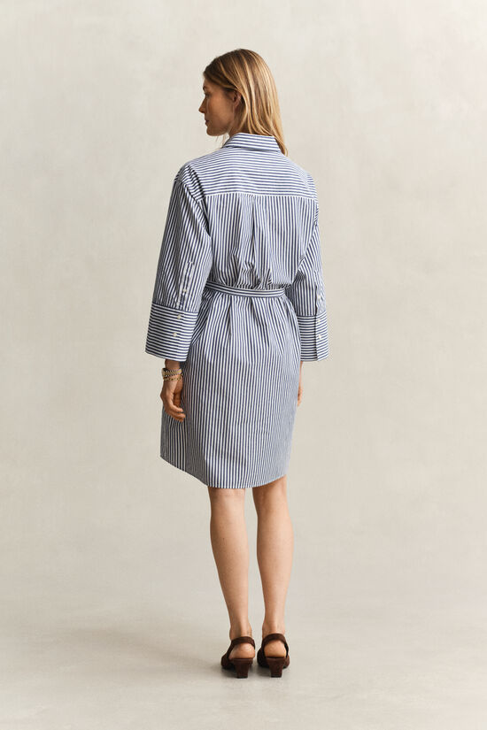 Striped Poplin Shirt Dress