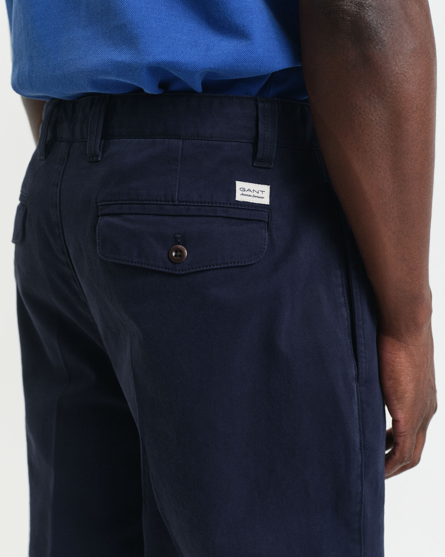 Relaxed Fit Pleated Cotton Twill Chinos