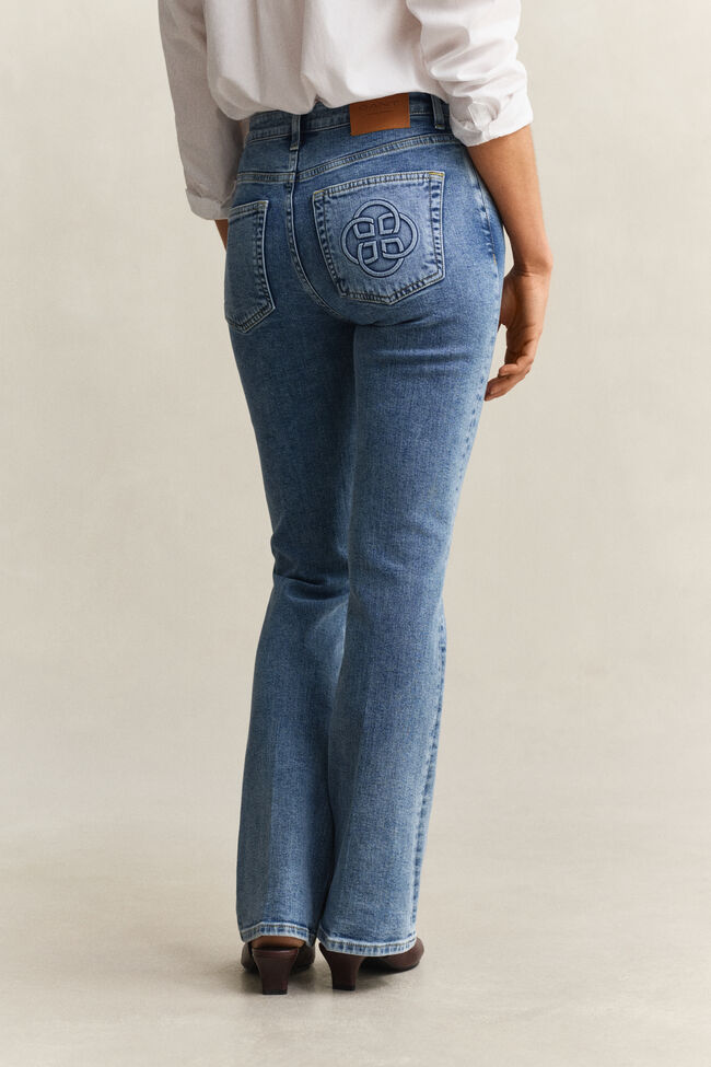 Monogram Flared Jeans