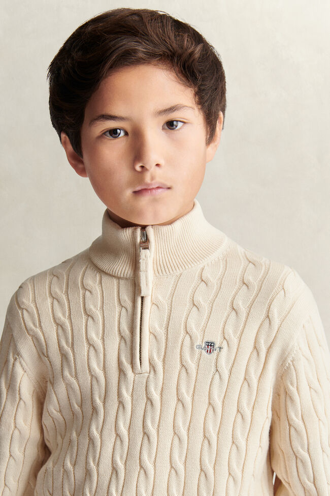 Teen Boys Shield Half Zip Sweater