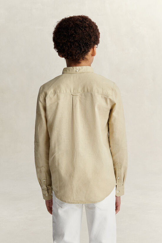 Teen Boys Linen Blend Shirt