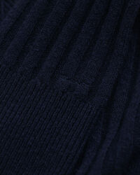 Ribbed Wool V-Neck Sweater
