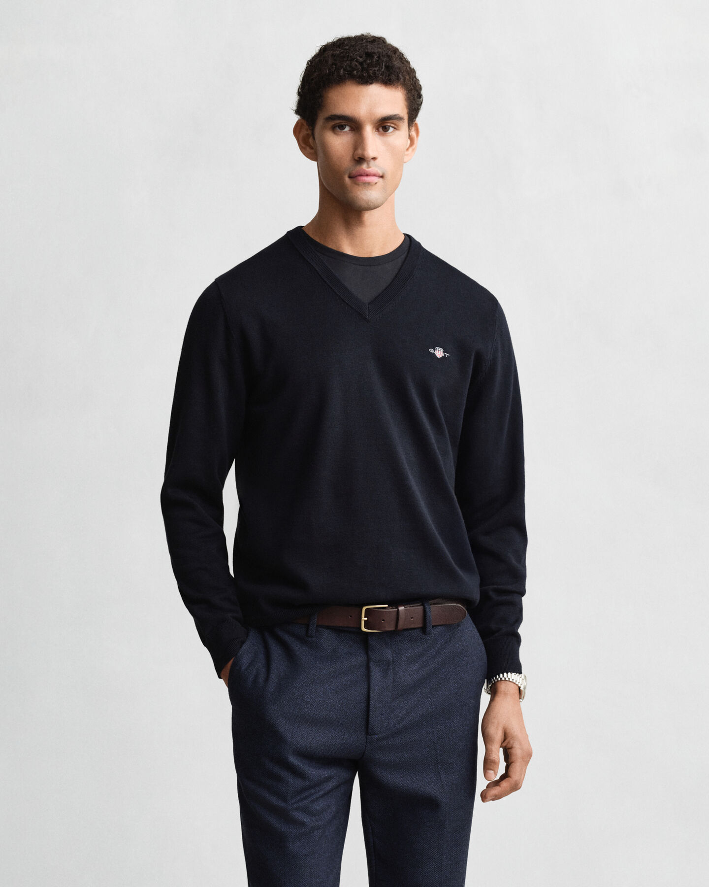 Classic Cotton V-Neck Sweater