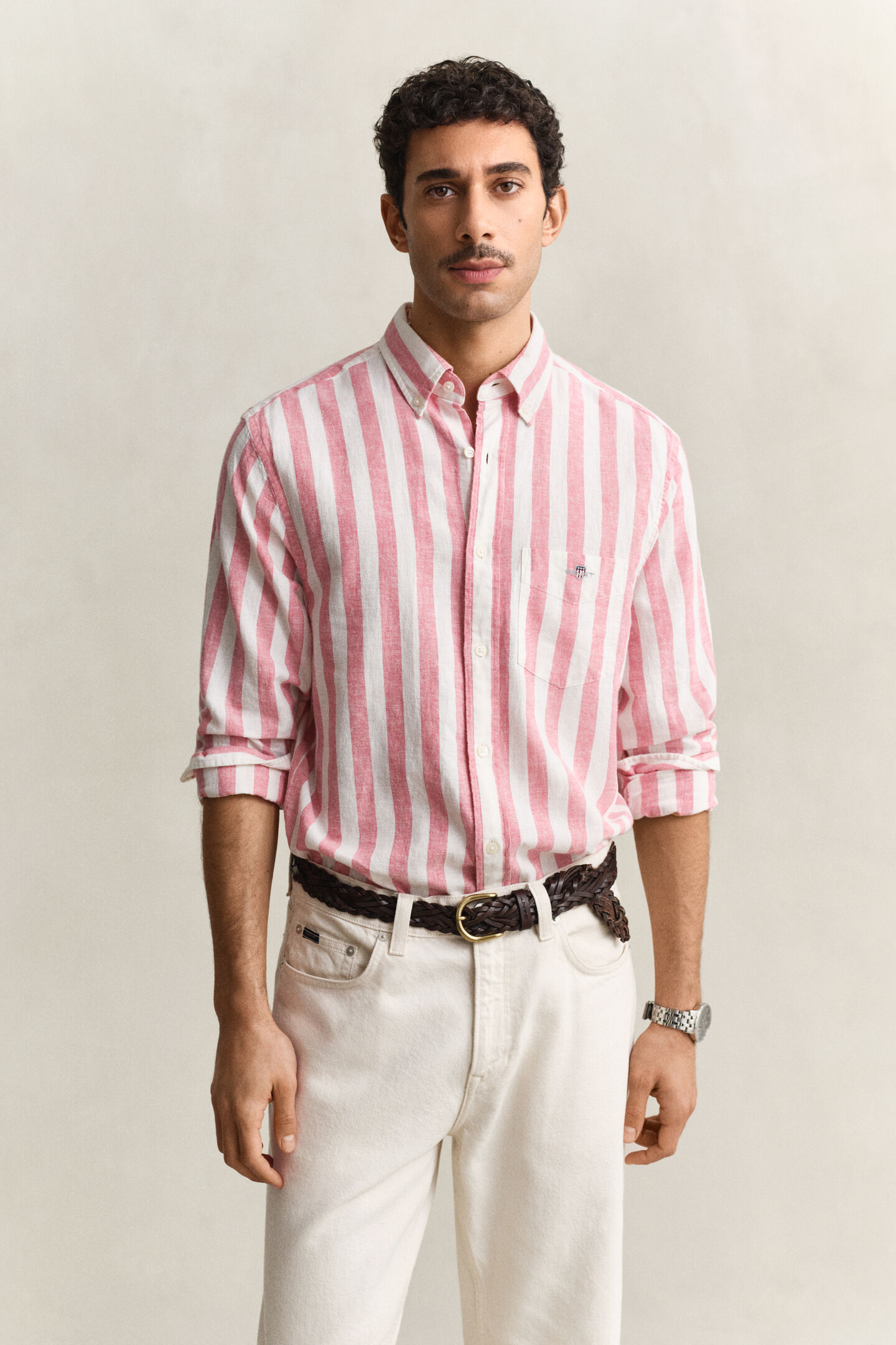 Striped Linen Blend Shirt