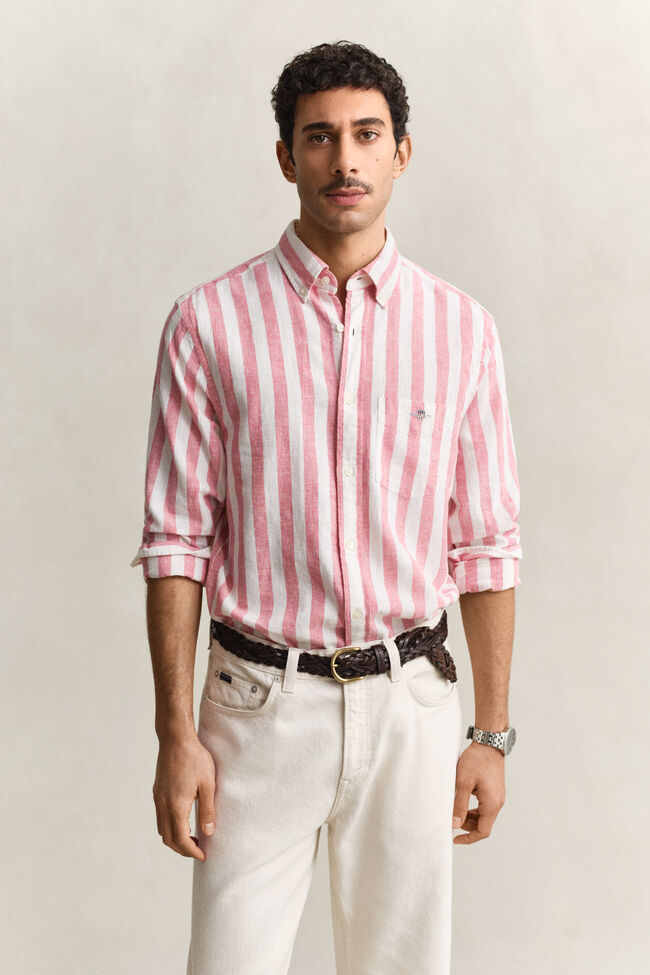 Striped Linen Blend Shirt