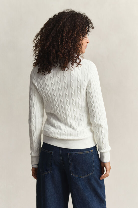 Cable Knit V-Neck Sweater
