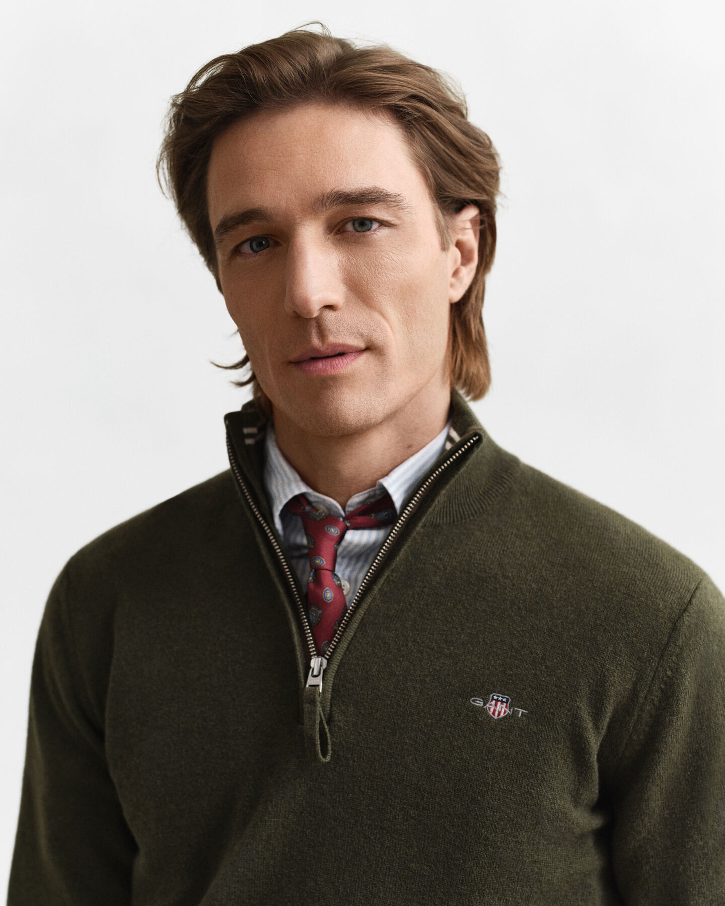 Superfine Lambswool Half-Zip Sweater