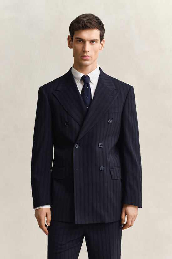 Tonal Pinstripe Suit Jacket