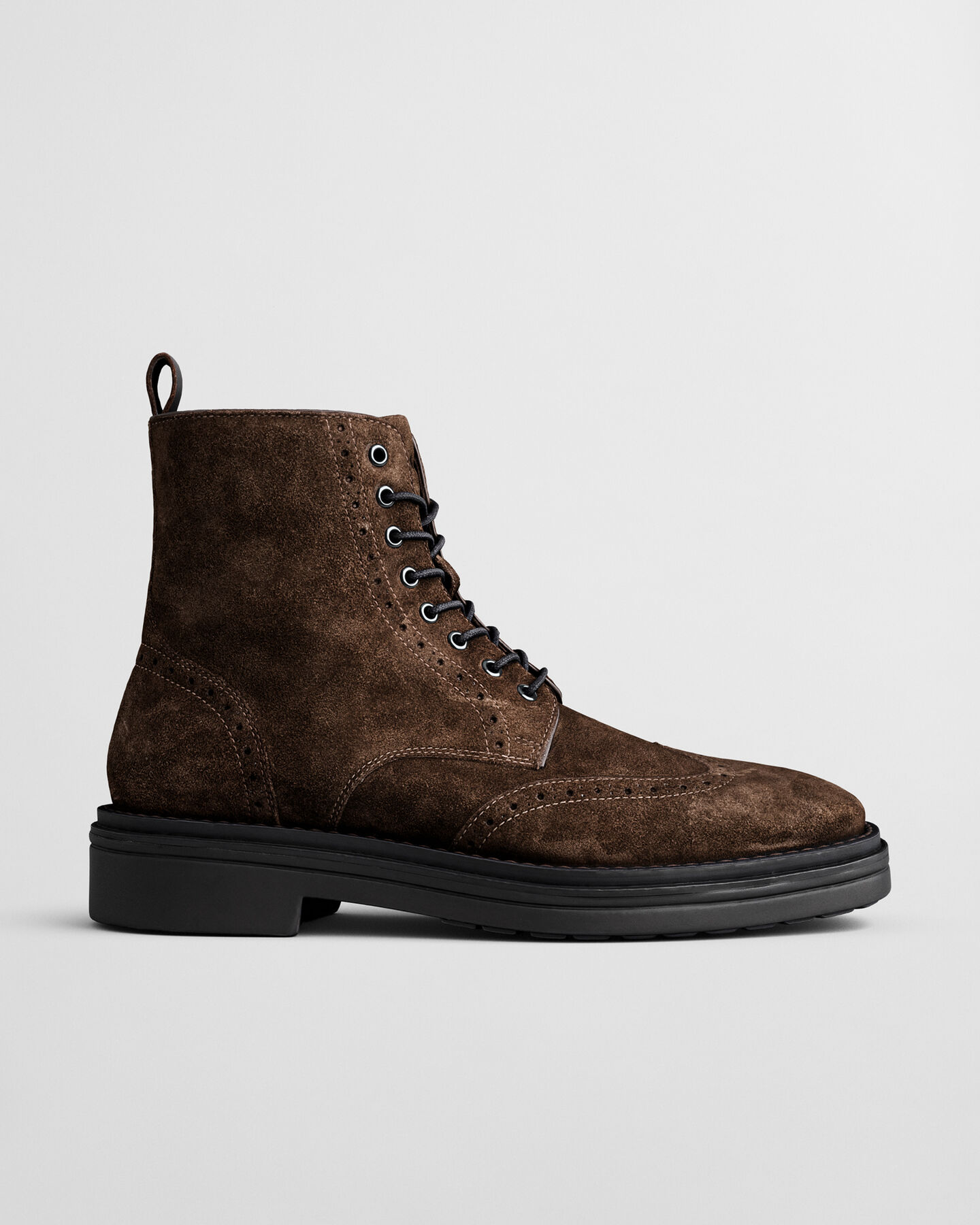 Boggar Suede Brogue Lace-Up Boots