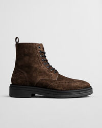 Boggar Suede Brogue Lace-Up Boots