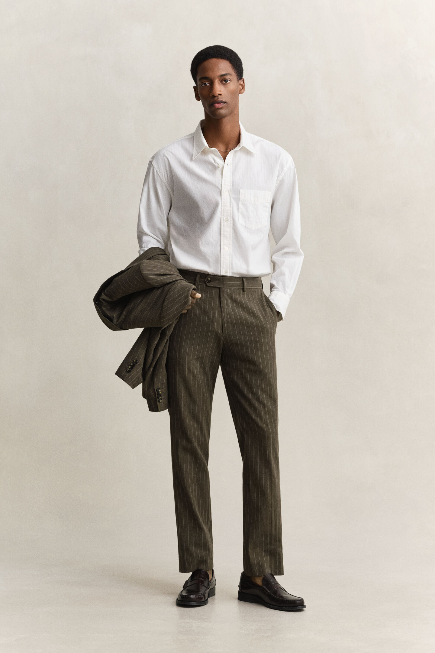 Pinstriped Suit Pants