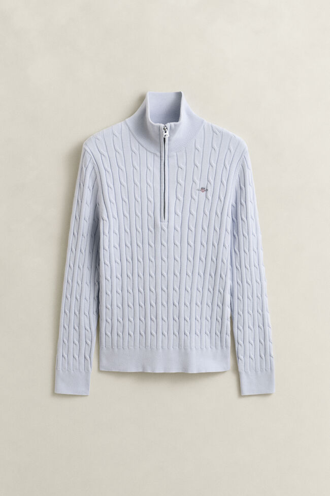 Cable Knit Half-Zip Sweater