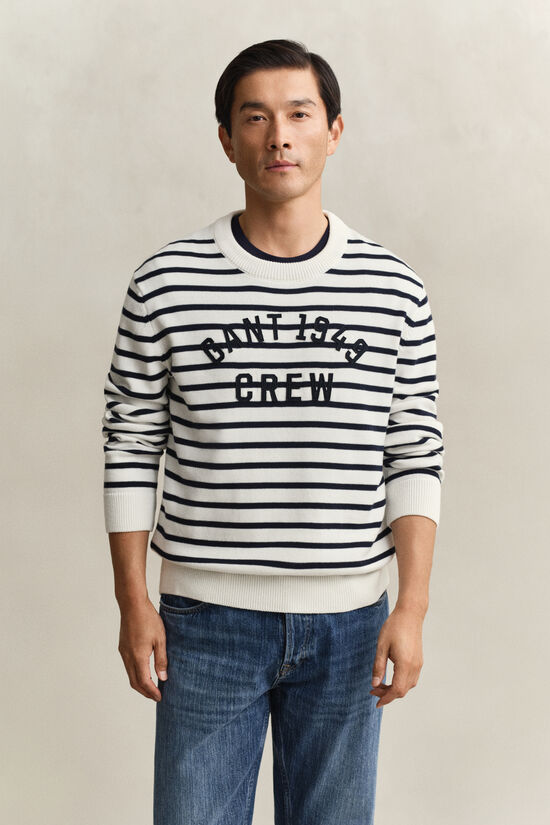 Breton Striped Graphic Sweater