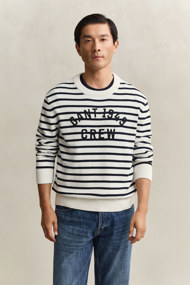 Breton Striped Graphic Sweater