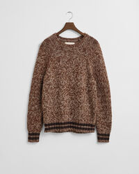 Mélange Wool Crew Neck Sweater