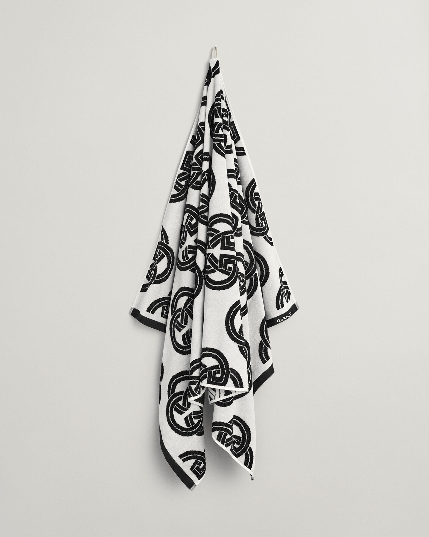 Monogram Print Beach Towel