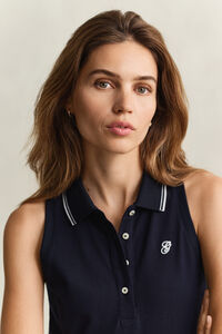 Sleeveless Piqu&eacute; Polo Dress