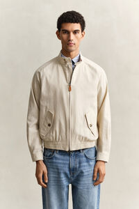 Linen Blend Harrington Jacket