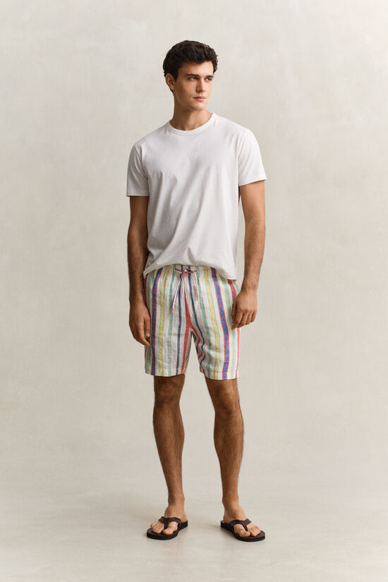 Striped Linen Shorts