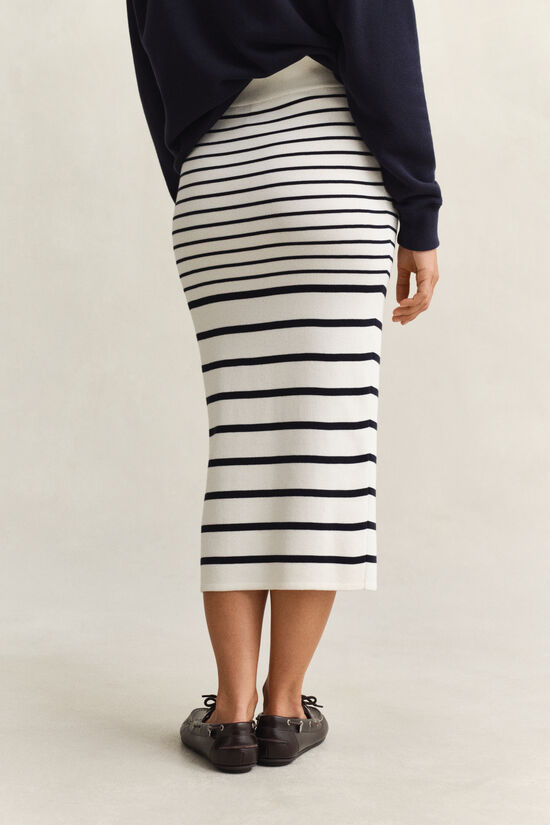 Striped Knitted Pencil Skirt