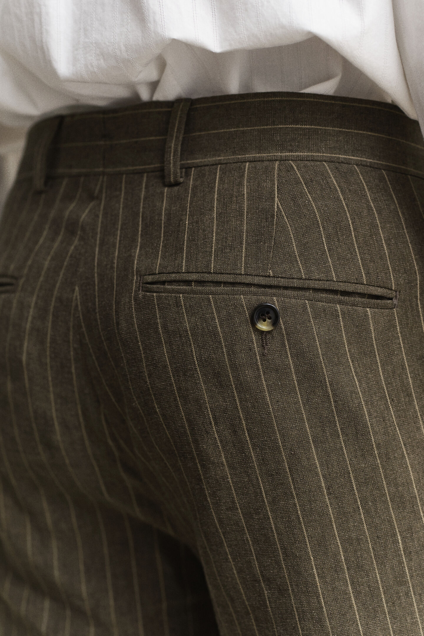 Pinstriped Suit Pants