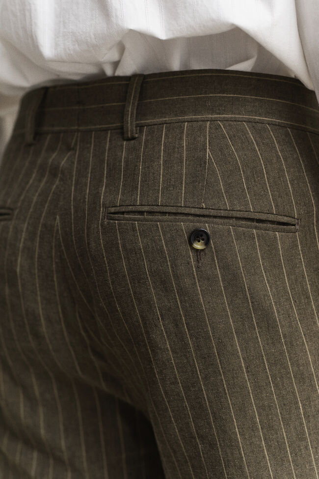 Pinstriped Suit Pants