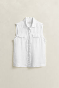 Sleeveless Linen Shirt