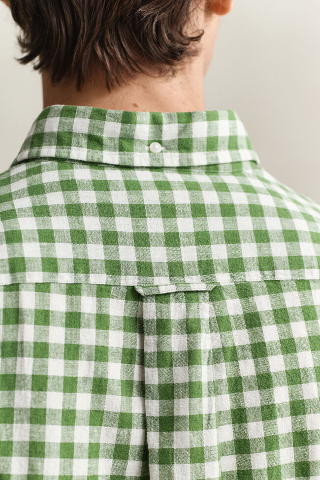Gingham Linen Blend Shirt