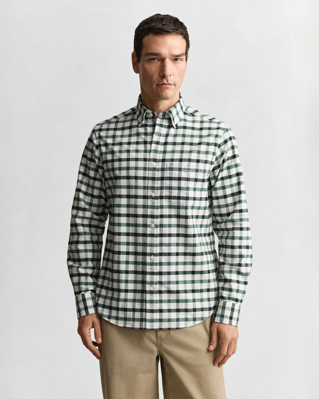 Regular Fit Checked Oxford Shirt