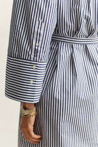Striped Poplin Shirt Dress