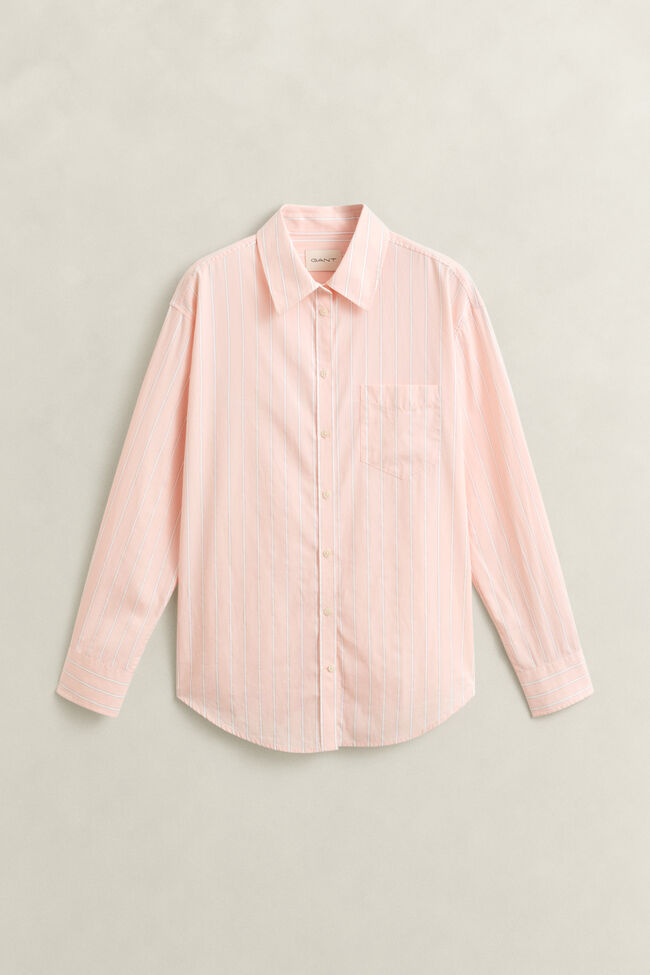 Relaxed Fit Classic Striped Poplin Shirt