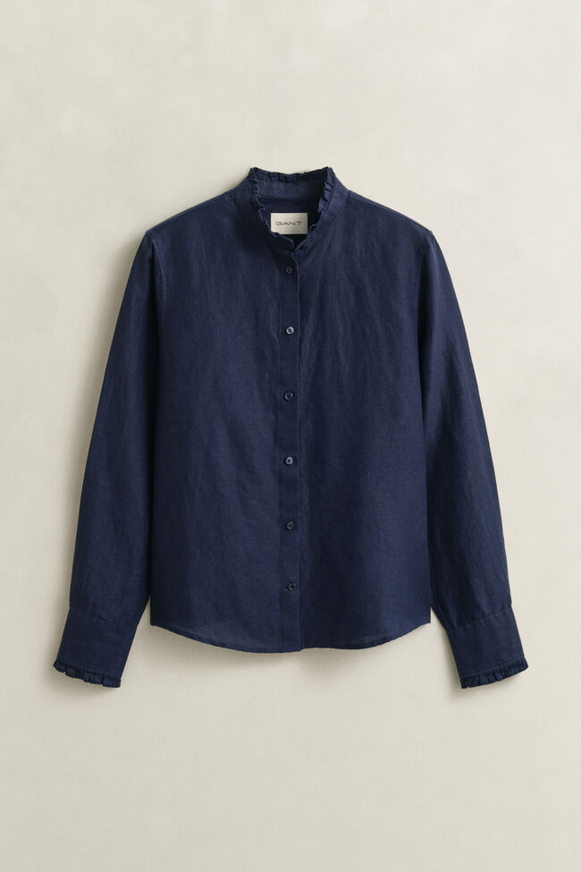 Frilly Linen Blend Blouse