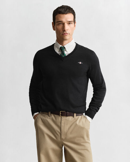 Classic Cotton V-Neck Sweater