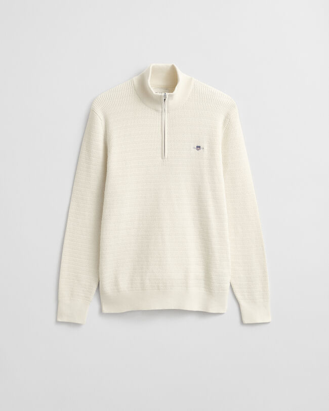 Mini Cable Knit Half-Zip Sweater