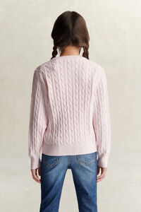 Teen Girls Cable Knit Cardigan