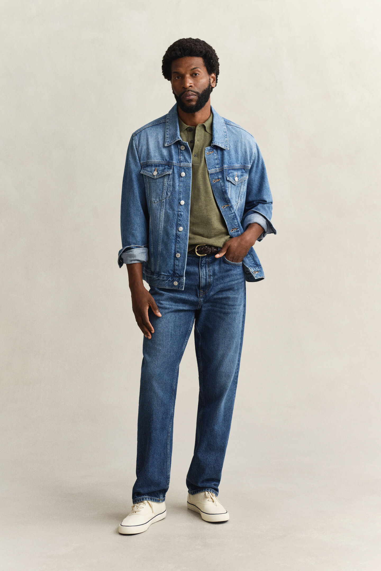 Slub Cotton Blend Short Sleeve Polo Sweater