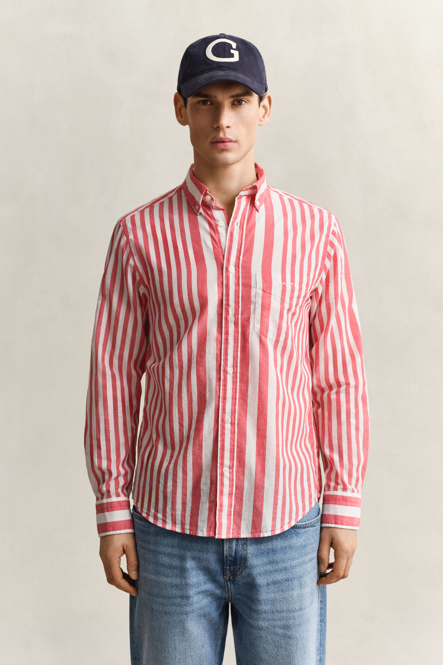 Striped Cotton Voile Shirt