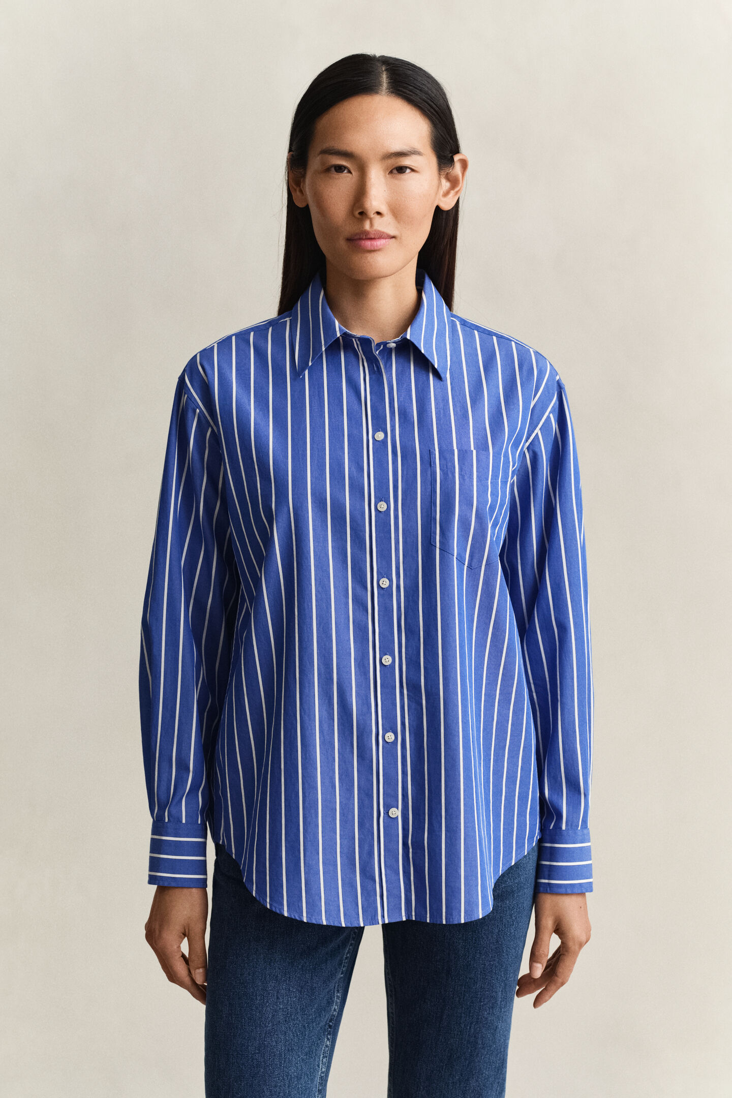 Relaxed Fit Classic Striped Poplin Shirt