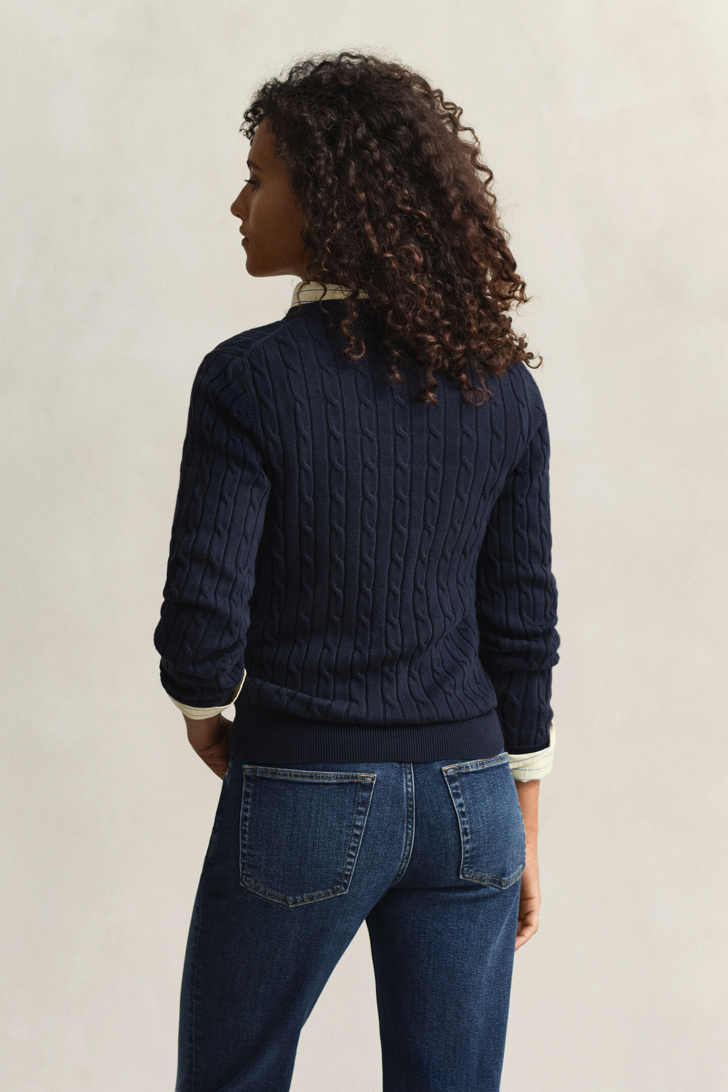 Cable Knit Crew Neck Sweater