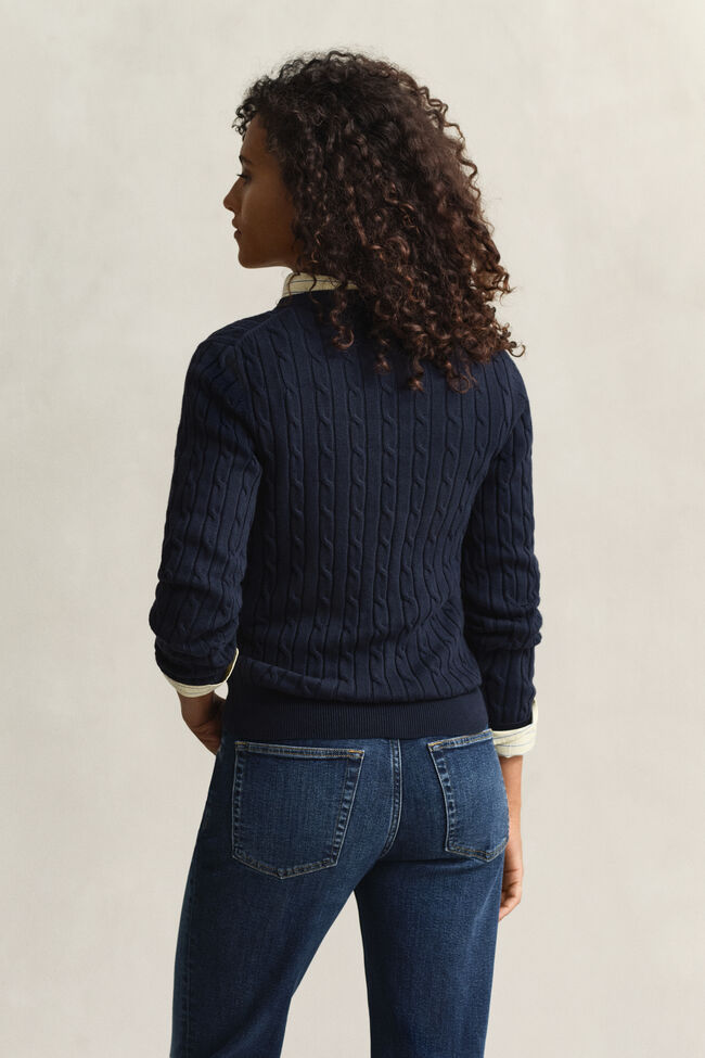 Cable Knit Crew Neck Sweater