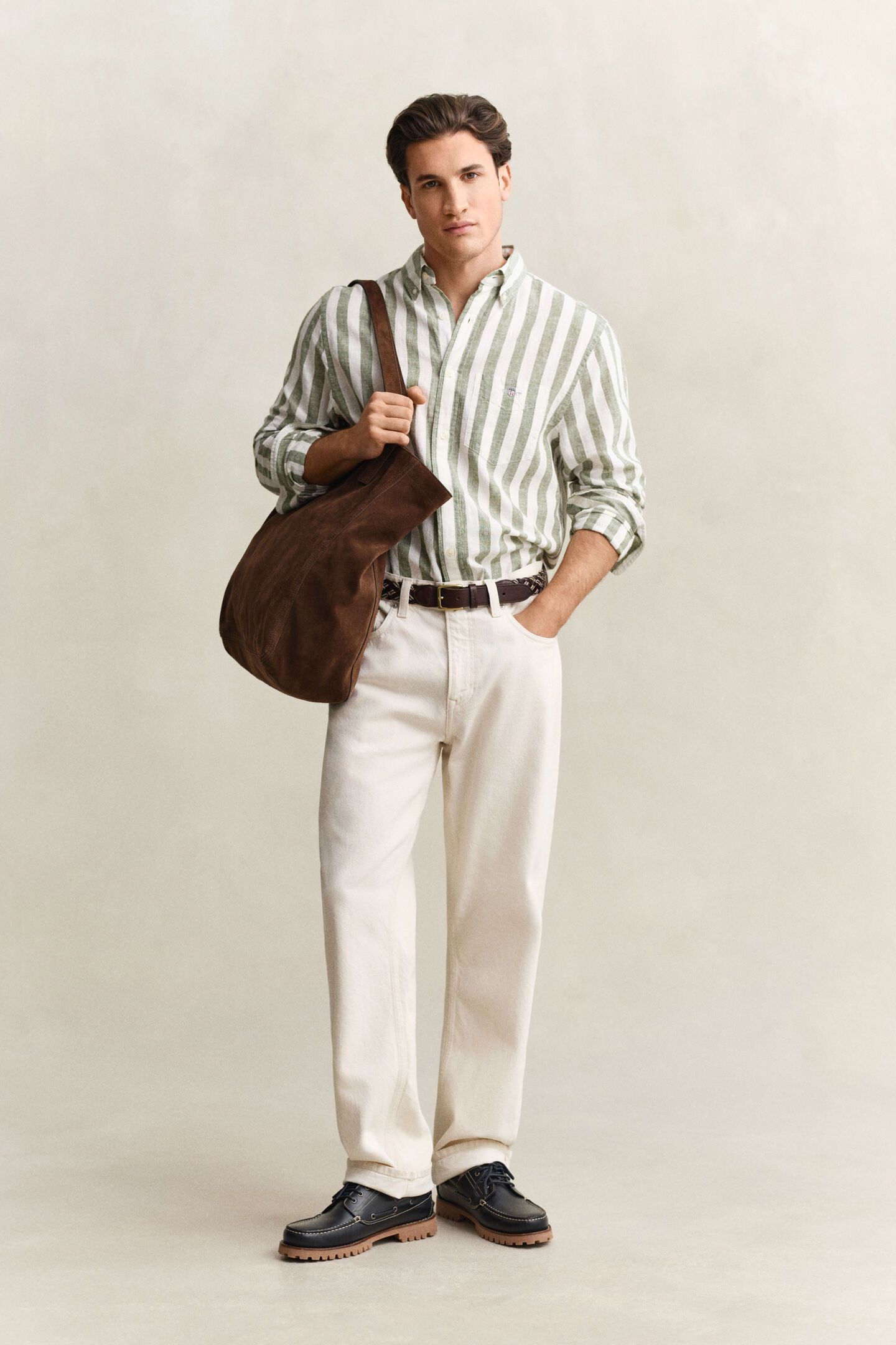 Striped Linen Blend Shirt