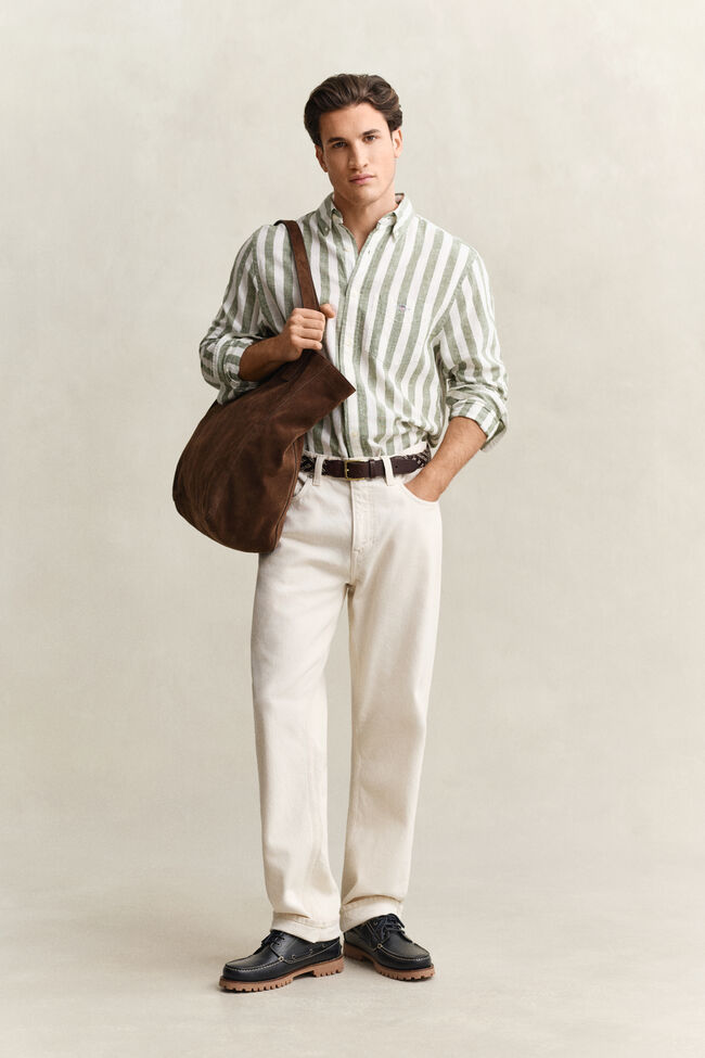 Striped Linen Blend Shirt