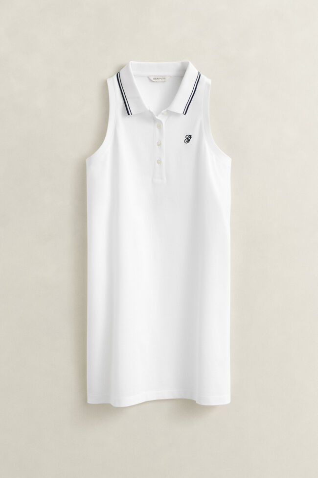 Sleeveless Piqu&eacute; Polo Dress